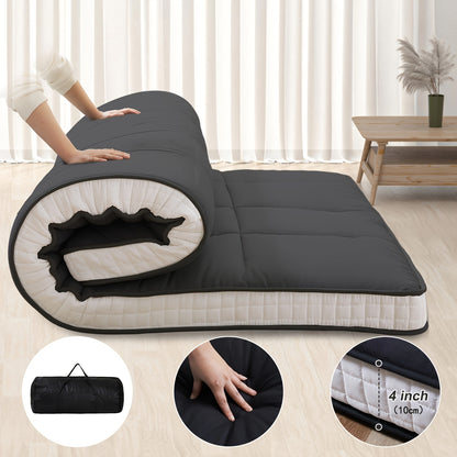 LILYPELLE Twin Size Foldable Memory Foam Mattress, Extra Thick Portable Washable Floor Sleeping Mat for Guest Home Camping Travel