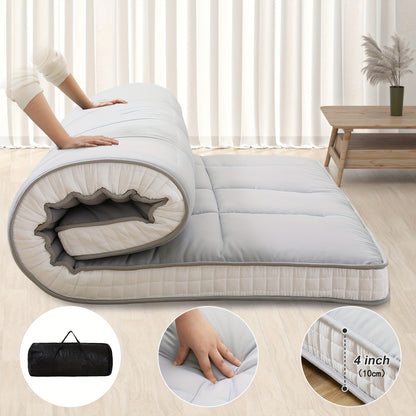 LILYPELLE Twin Size Foldable Memory Foam Mattress, Extra Thick Portable Washable Floor Sleeping Mat for Guest Home Camping Travel
