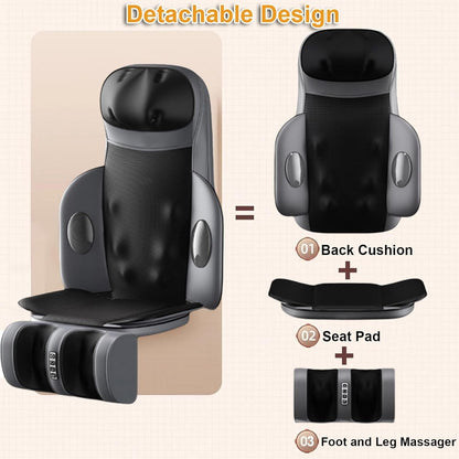 Deep Tissue Massage Pad Plug-in Cushion for Neck, Back, Waist & Calf – Ideal for Home & Office Use (No Converter Included)