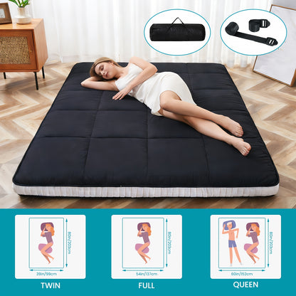 LILYPELLE Twin Size Foldable Memory Foam Mattress, Extra Thick Portable Washable Floor Sleeping Mat for Guest Home Camping Travel