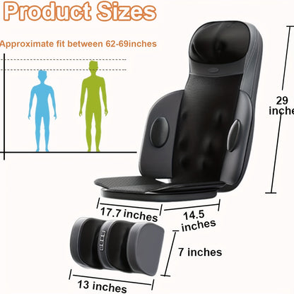 Deep Tissue Massage Pad Plug-in Cushion for Neck, Back, Waist & Calf – Ideal for Home & Office Use (No Converter Included)