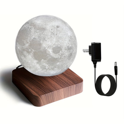 Levitating Moon Lamp, Magnetic Floating Spinning Luna Night Light with 3 Color Modes, Home Office Desk Decor & Bedroom Unique Lamp, Cool Tech Gadget Gift