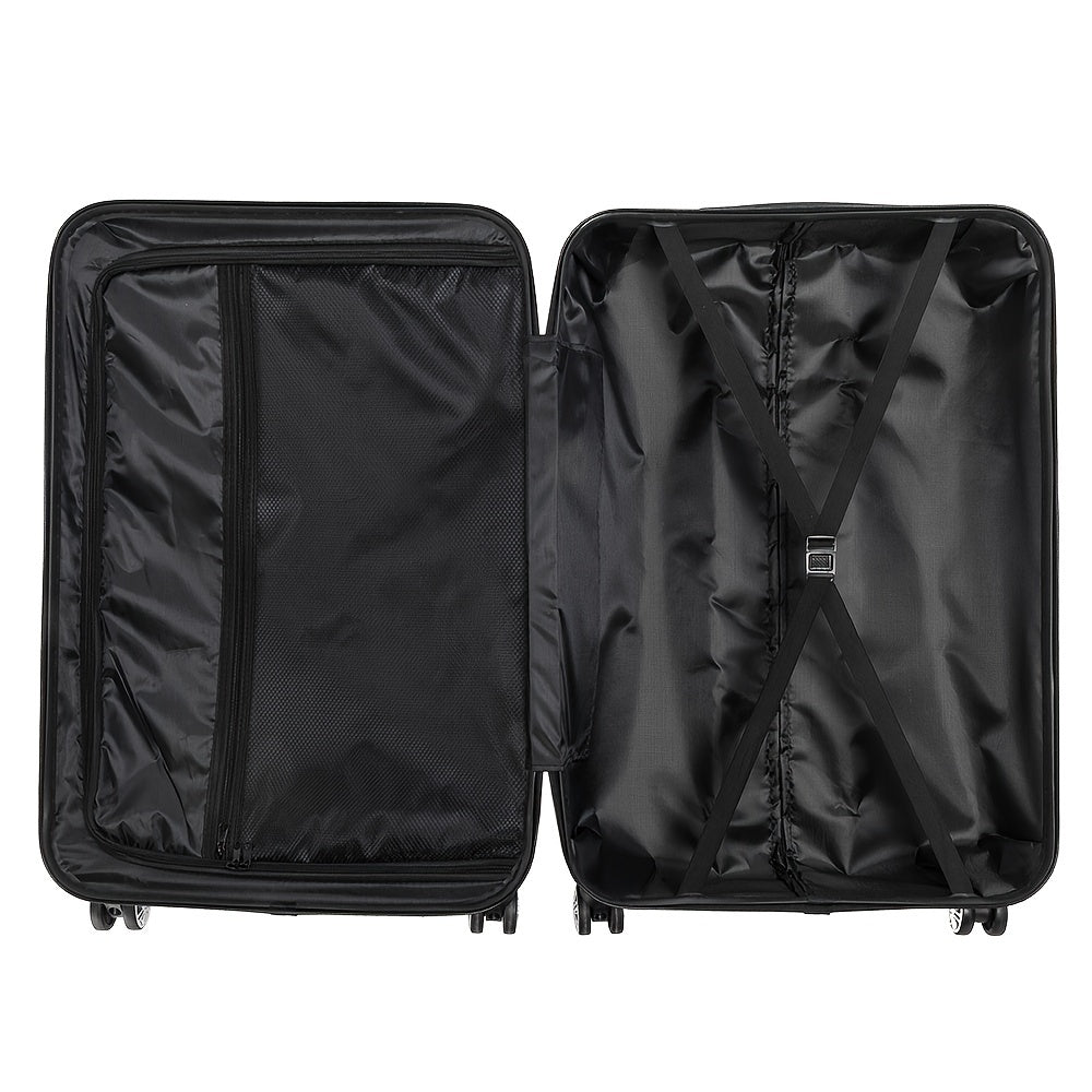 3pcs Lightweight Hard Shell Luggage Set 20/24/28 Inch Corner Protectors TSA Lock 360° Spinner Wheels Travel Suitcase