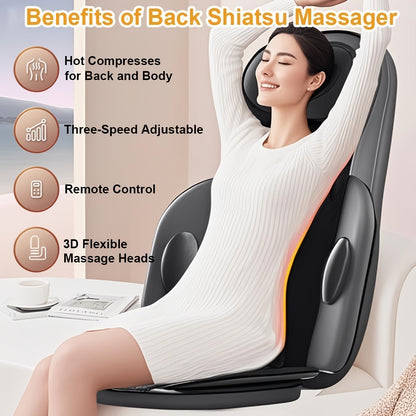 Deep Tissue Massage Pad Plug-in Cushion for Neck, Back, Waist & Calf – Ideal for Home & Office Use (No Converter Included)