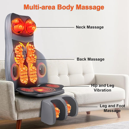 Deep Tissue Massage Pad Plug-in Cushion for Neck, Back, Waist & Calf – Ideal for Home & Office Use (No Converter Included)