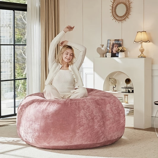 Large 4ft/5ft/6ft Bean Bag Chair for Adults, Oversized Sofa Bed Lounger with Memory Foam & Micro Velvet Cover, Soft Foam-Filled Furniture, Multi-Color Options, No Assembly – Perfect for Living Room & Bedroom