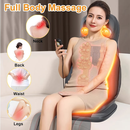 Deep Tissue Massage Pad Plug-in Cushion for Neck, Back, Waist & Calf – Ideal for Home & Office Use (No Converter Included)
