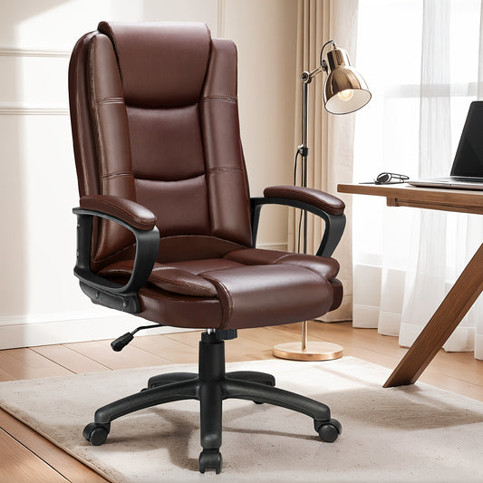 400LBS Big & Tall Executive Office Chair, High Back Ergonomic Faux Leather Desk Chair, Adjustable Heavy Duty Computer Chair with Comfort Cushion & Lumbar Support, Home Managerial Gaming Seating