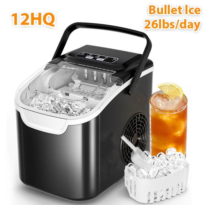 Nugget Ice Maker Countertop - Portable Pebble Ice Machine, Chewable Pellet Ice, 35lbs/24H, Self-Cleaning & One-Click Operation, Stainless Steel Ice Maker for Home, Kitchen, Office & Bar