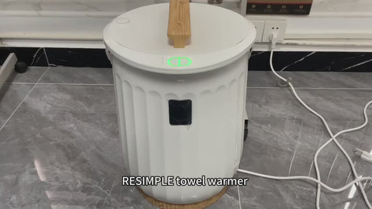 Deluxe Towel Warmer Bucket with 4 Modes & Self-Closing Lid, Plug-in Instant Hot Water Towel Heater, Plug-and-Play Portable Towel Bucket Warmer for Home Bathroom Spa Commercial Use, Ideal Festival Gift