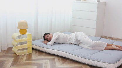 LILYPELLE Twin Size Foldable Memory Foam Mattress, Extra Thick Portable Washable Floor Sleeping Mat for Guest Home Camping Travel