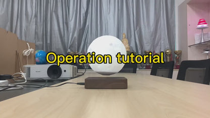 Levitating Moon Lamp, Magnetic Floating Spinning Luna Night Light with 3 Color Modes, Home Office Desk Decor & Bedroom Unique Lamp, Cool Tech Gadget Gift